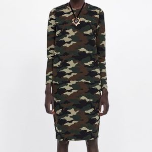 ZARA camo dress